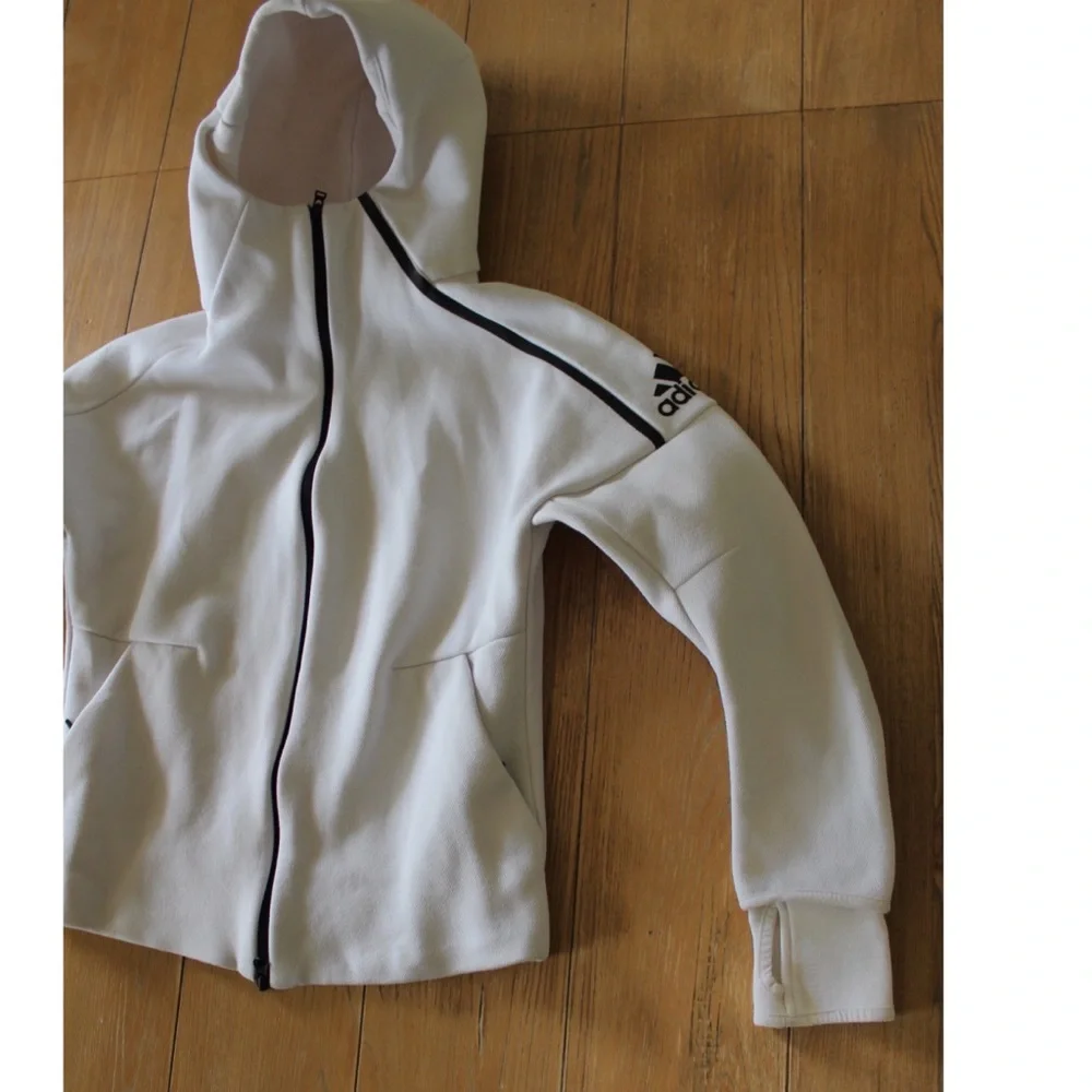 Adidas Thick ZNE Zip Up Hoodie Women’s Small Preowned - Picture 4 of 8